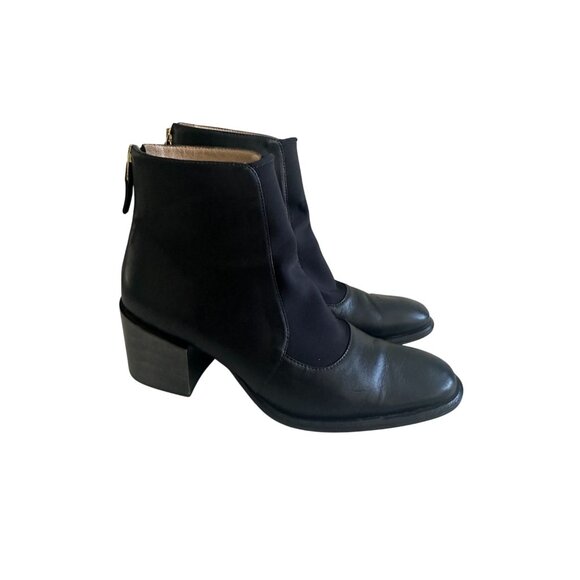 ALCACUZ Women's Black Leather RIding Style Boots Size 38 / US 8 - Picture 9 of 9